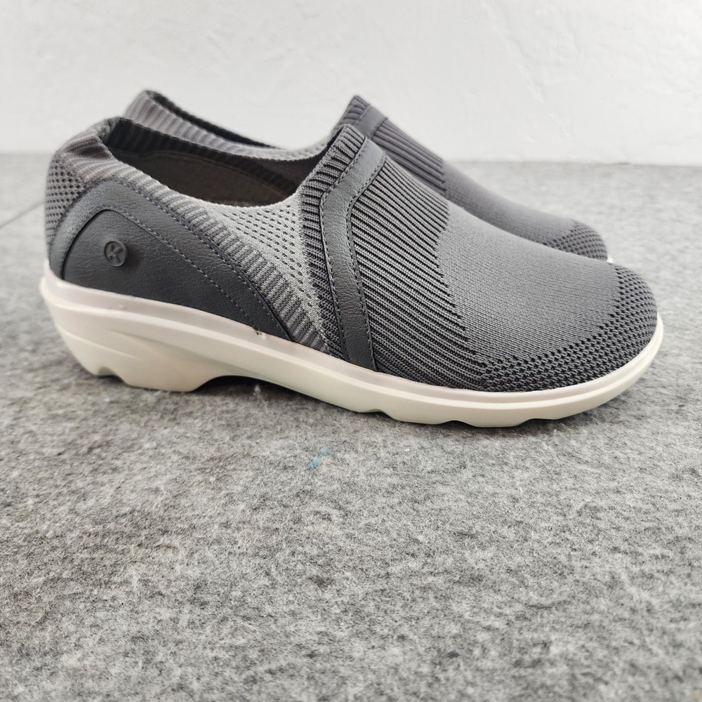 Klogs Evolve Gray Knit Slip Resistant Nursing Clogs Comfort Shoes Womens 8.5M